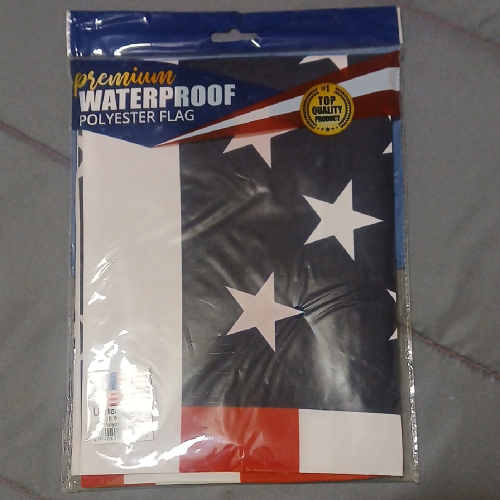 Premium Waterproof Polyester US Flag - Red, White, and Blue